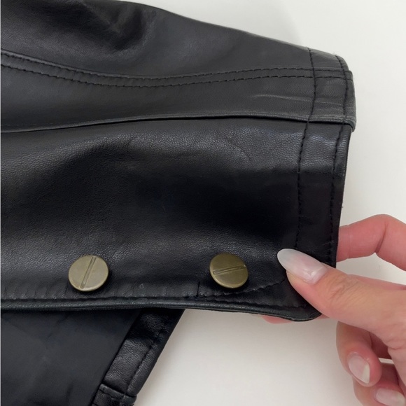 Vintage genuine leather shirt jacket - Picture 3 of 9